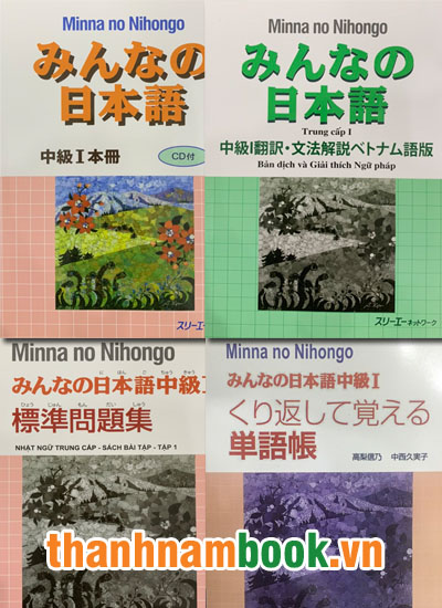 Combo Minna No Nihongo Trung Cấp Trinh độ N3 Bộ 4 Cuốn